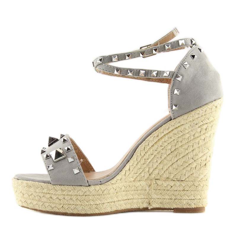 Espadryle na koturnie szare 100-862SC grey 2