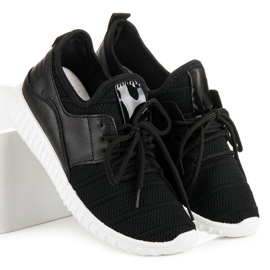 Czarne wsuwane trampki 1