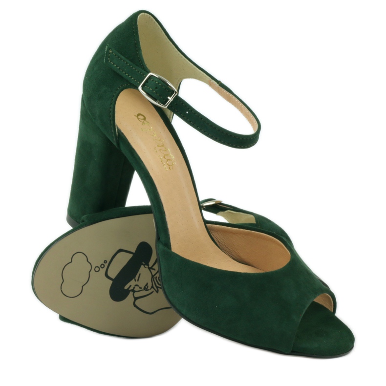 Sandały czółenka ESPINTO 246 zielone czerwone 3