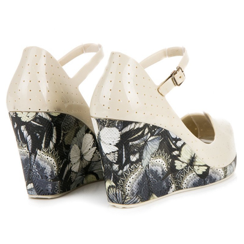 Sandały meliski na koturnie vinceza brązowe 1