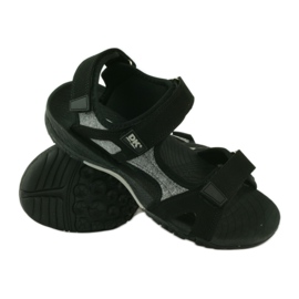 Sandały na rzepy lekki spód EVA DK czarne szare 3