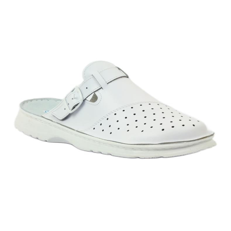 Klapki sandały ortopedyczne medyczne białe 1
