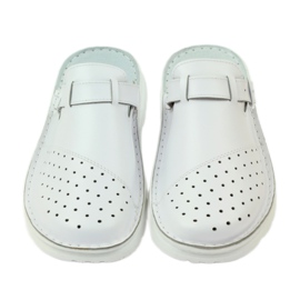 Klapki sandały ortopedyczne medyczne białe 4