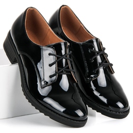 Lovery Eleganckie lakierowane półbuty czarne 1