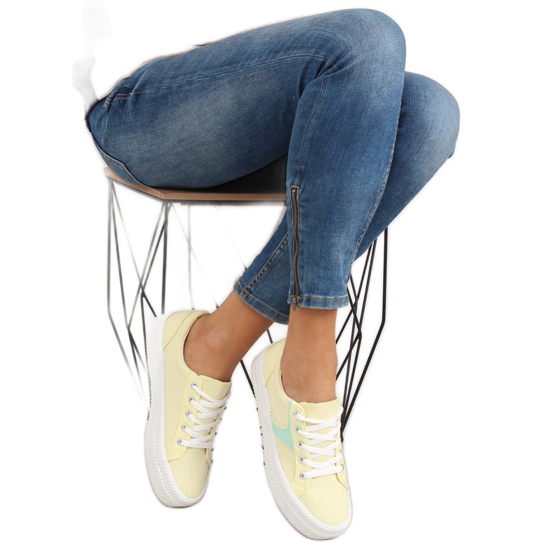 Trampki na wysokiej podeszwie żółte K1831401 Amarillo 2