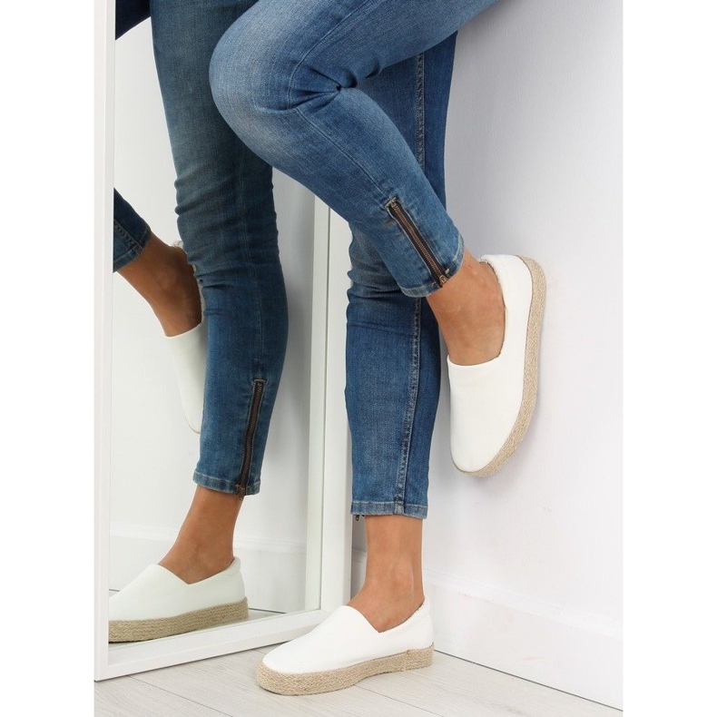 Espadryle slip-on białe k1833801 blanco 2