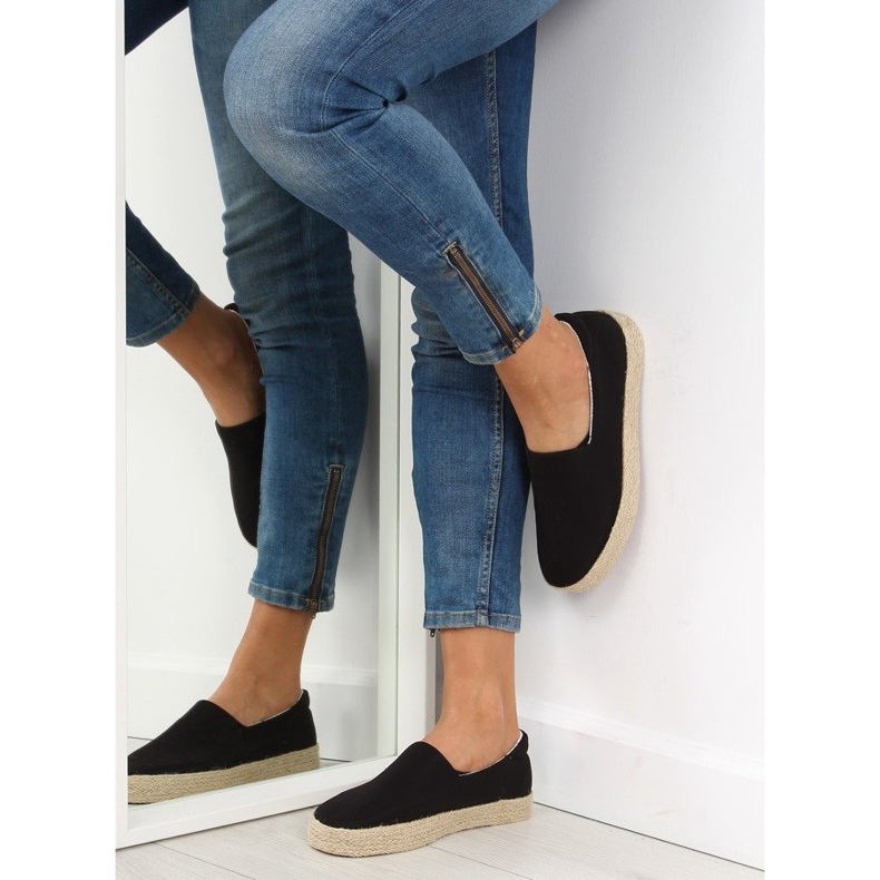 Espadryle slip-on czarne k1833801 negro 2