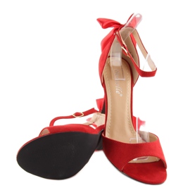 Sandałki na szpilce czerwone Z921-7SA-2 red 1