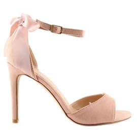 Sandałki na szpilce różowe Z921-7SA-2 pink 7