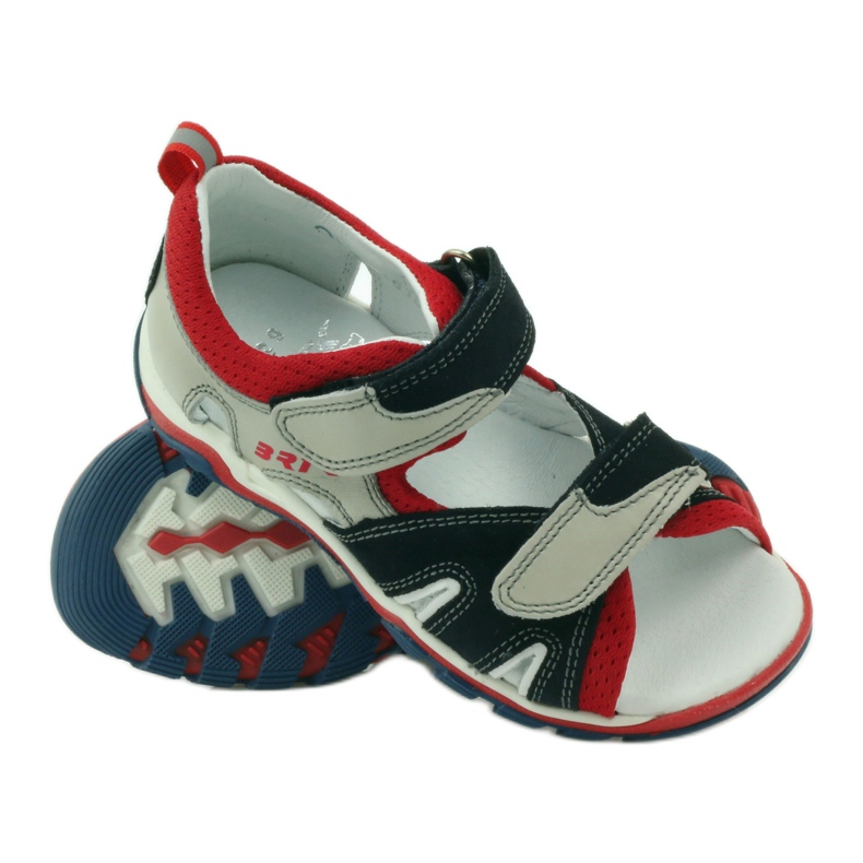 Sandałki na rzepy Bartek 16187 szare 3