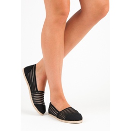 Vinceza Transparentne Espadryle Mckeylor czarne 2