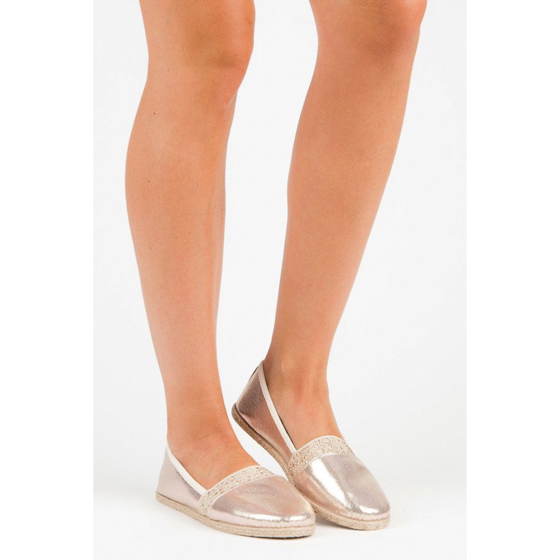 Złote espadryle mckeylor żółte różowe 1