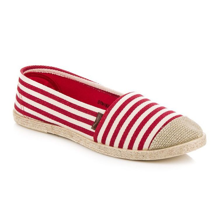 McKey Prążkowane Espadryle czerwone 1