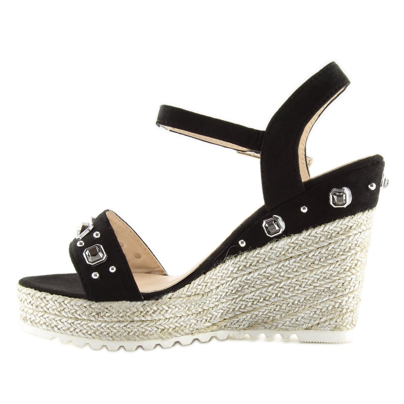 Espadryle na koturnie czarne TS-2730 Black 1