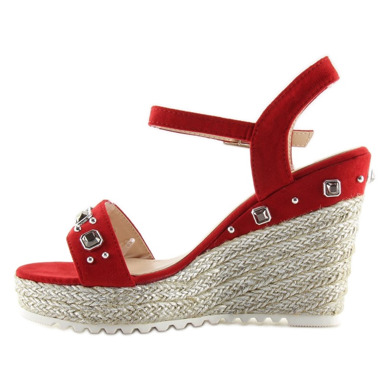 Espadryle na koturnie czerwone TS-2730 Red 1