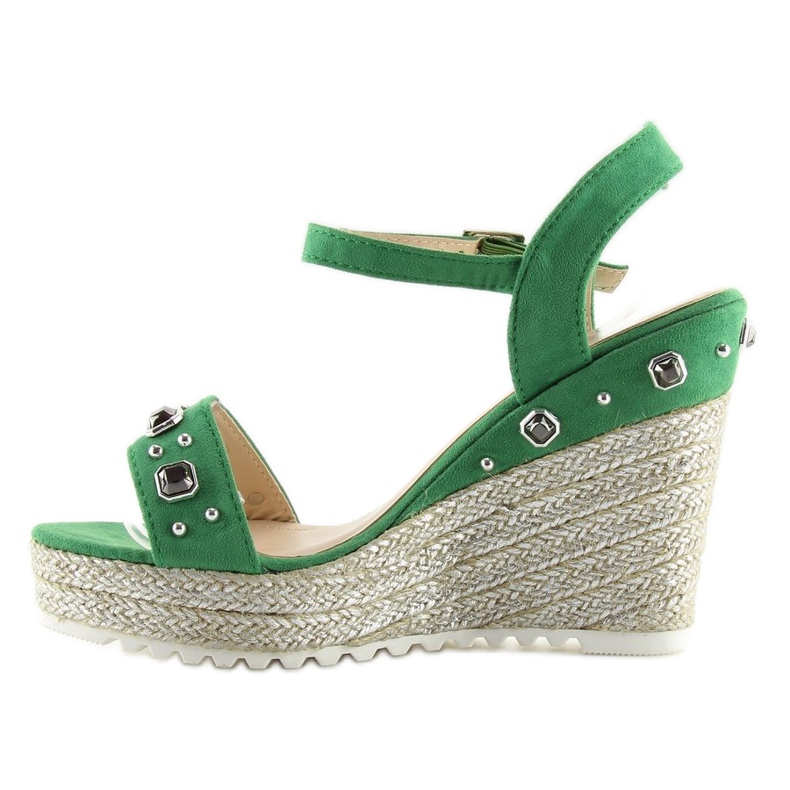 Espadryle na koturnie zielone TS-2730 Green 1