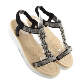 Sandałki damskie czarne WSJ-49 black 1