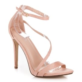 Seastar Eleganckie sandały szpilki różowe 4