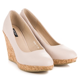 Czółenka Na Koturnie VICES brązowe 2