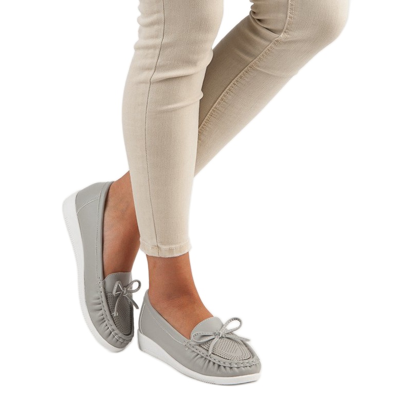 Tullo Szare mokasyny damskie 2