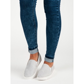 Tullo Szare zamszowe slipony 2