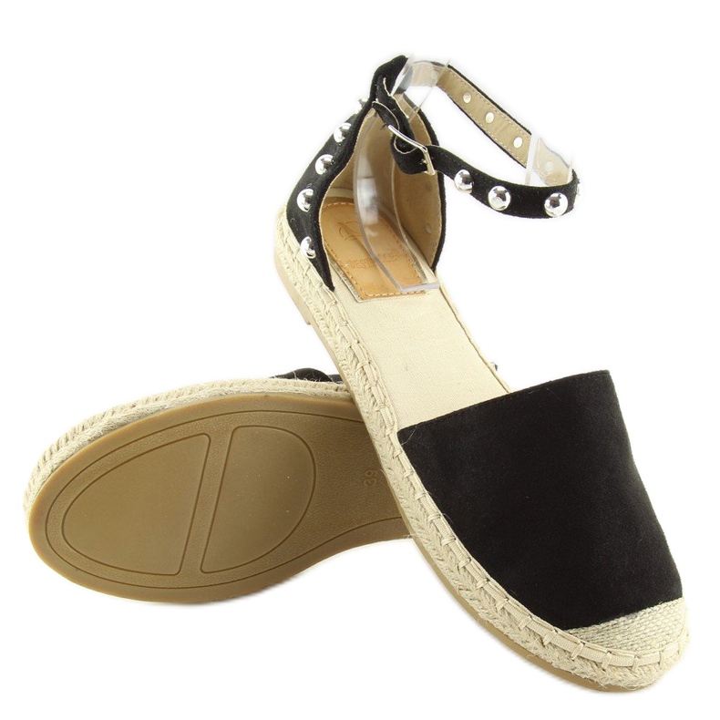 Espadryle z ćwiekami czarne A636-ESP-1 black 1