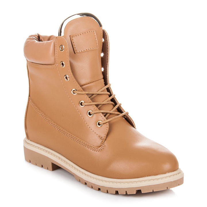 Vices Stylowe Traperki Na Suwak brązowe 1