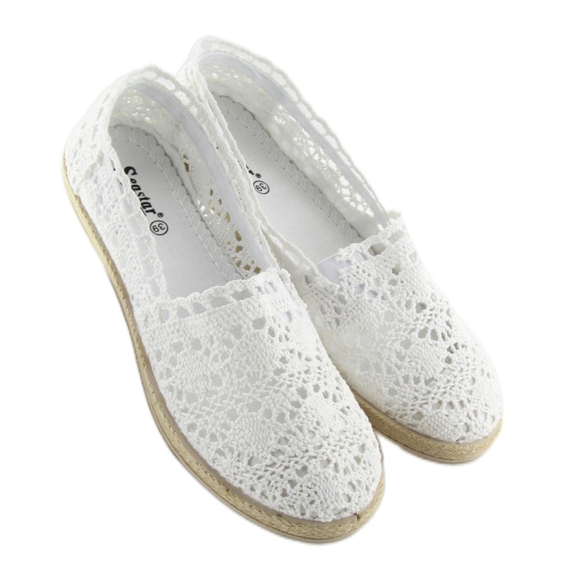 Espadryle koronkowe białe JX57P white 2