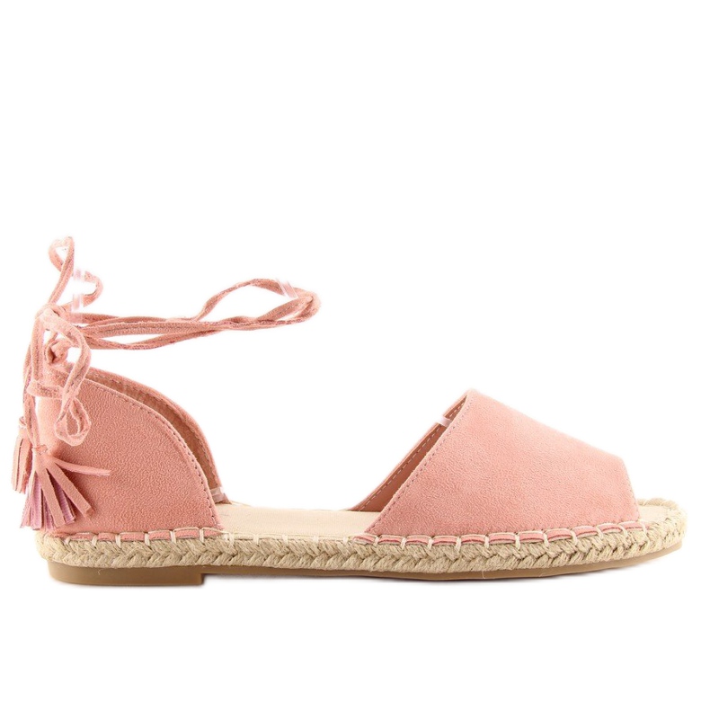 Espadryle open toe różowe Z-17 pink 1