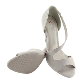 Czółenka odkryte asymetryczne szare C90 grey 2