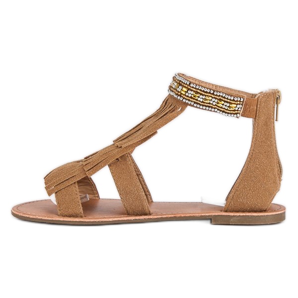 Evento Brązowe Sandały Boho 1