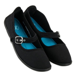 Czarne baleriny z paskiem mckeylor 1