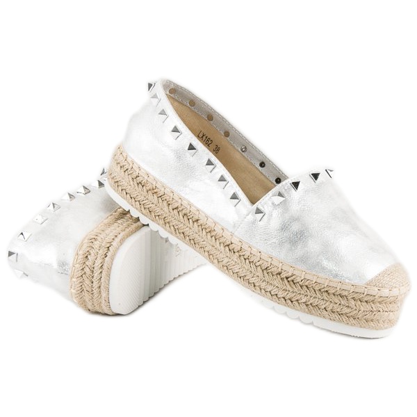 Forever Folie Espadryle na platformie szare 2