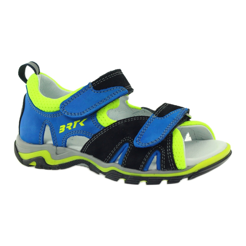 Sandałki Na Rzepy Bartek 16187 kobaltowe czarne niebieskie zielone 1