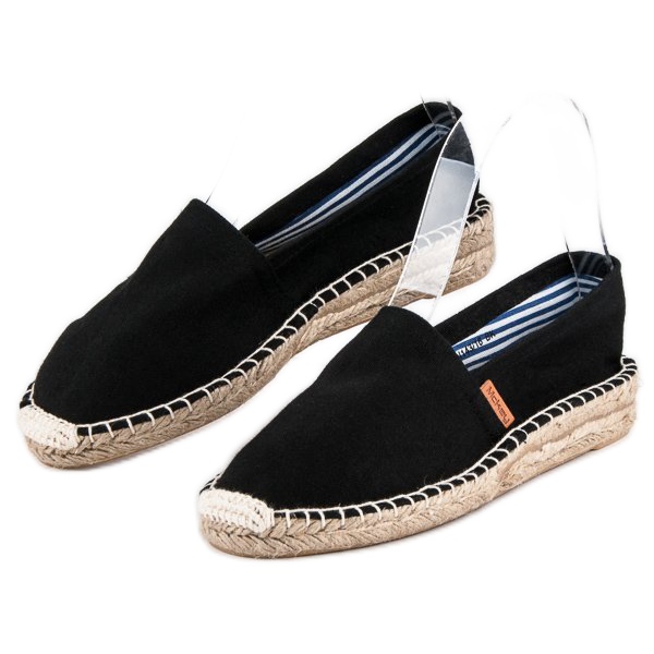 McKey Wygodne czarne espadryle 2