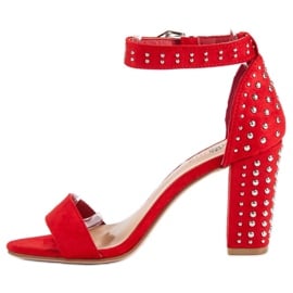 Marquiz Czerwone sandały damskie 3