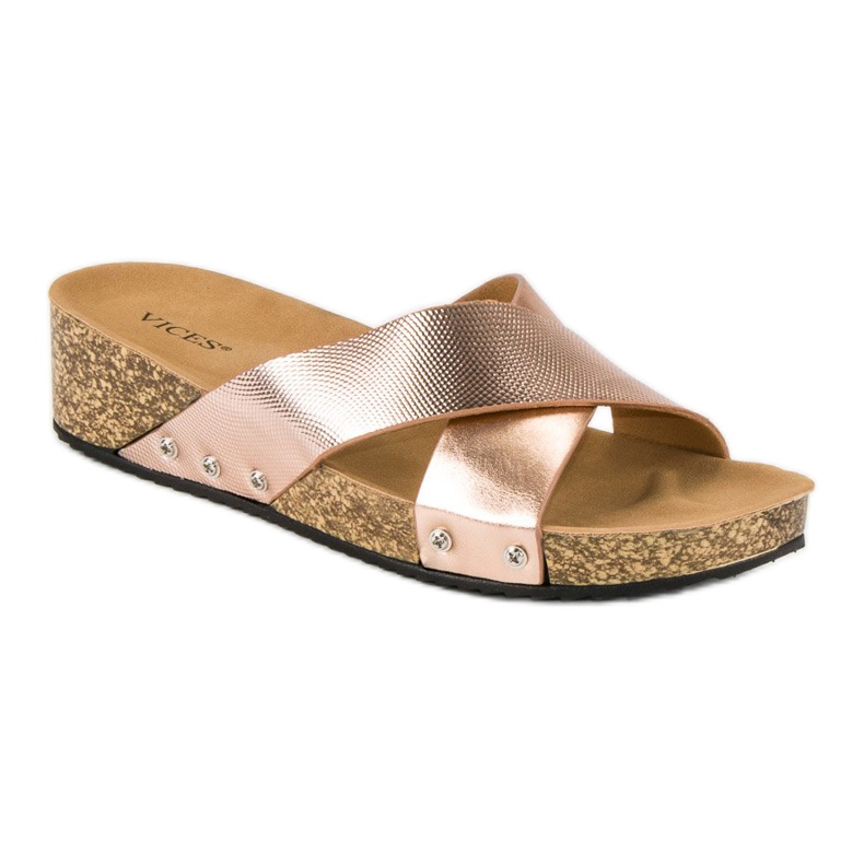 Stylowe klapki vices różowe 1