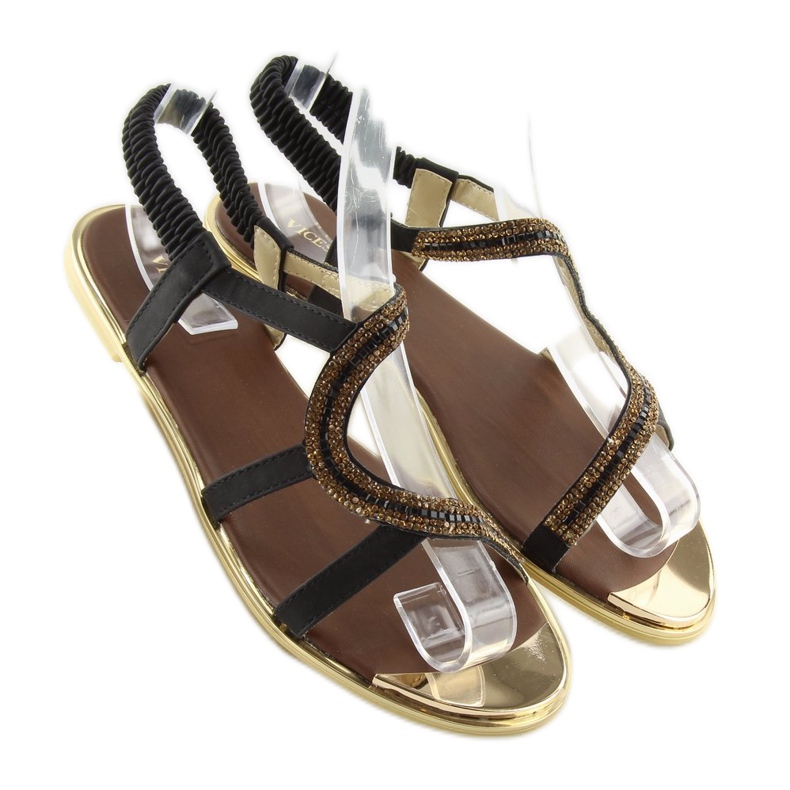 Sandałki asymetryczne czarne 4157 Black 2