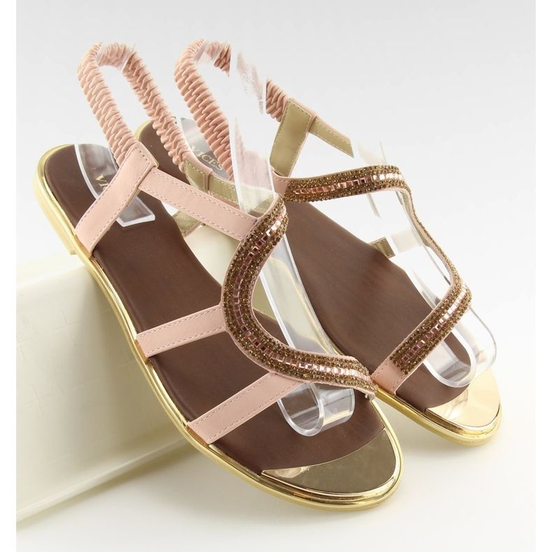 Sandałki asymetryczne różowe 4157 Pink 1