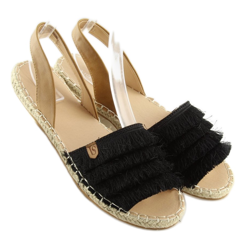 Espadryle w karaibskim stylu czarne 8413 2