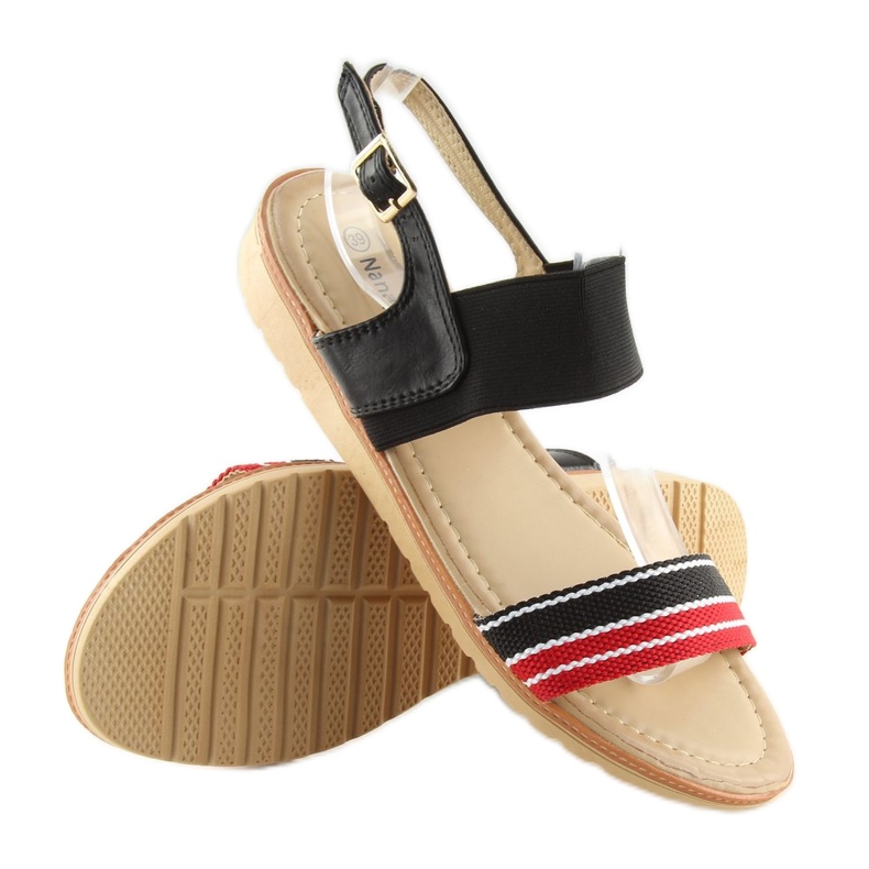 Sandałki damskie czarne J1024-A4 black 1