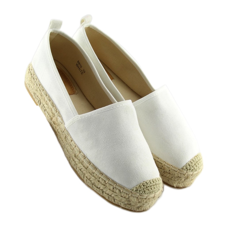 Espadryle damskie białe BB10P white 1