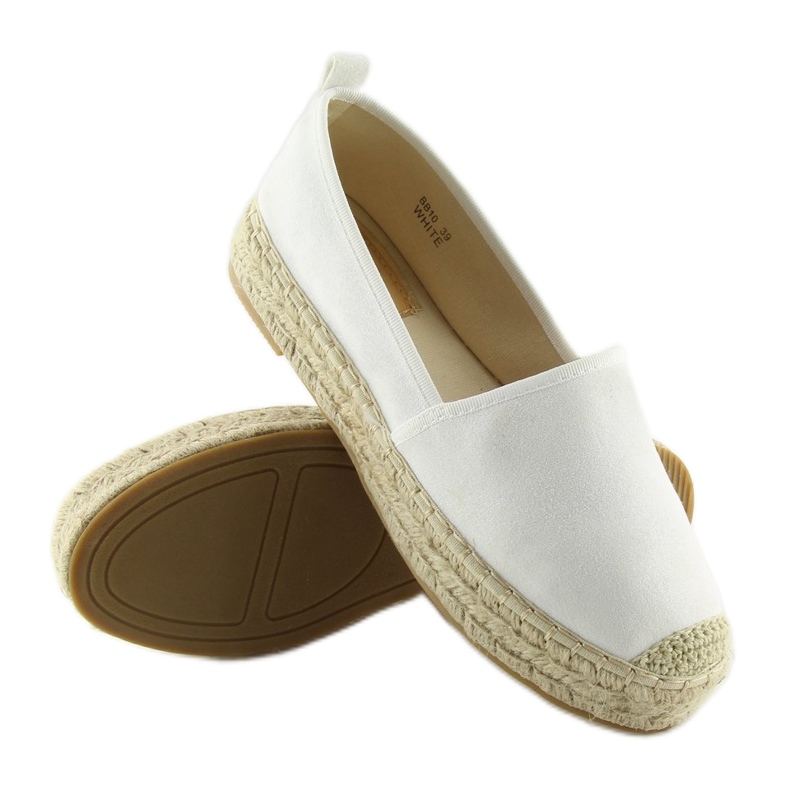 Espadryle damskie białe BB10P white 2