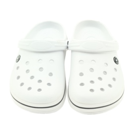 American Club Kroksy clogsy klapki sandały białe 3