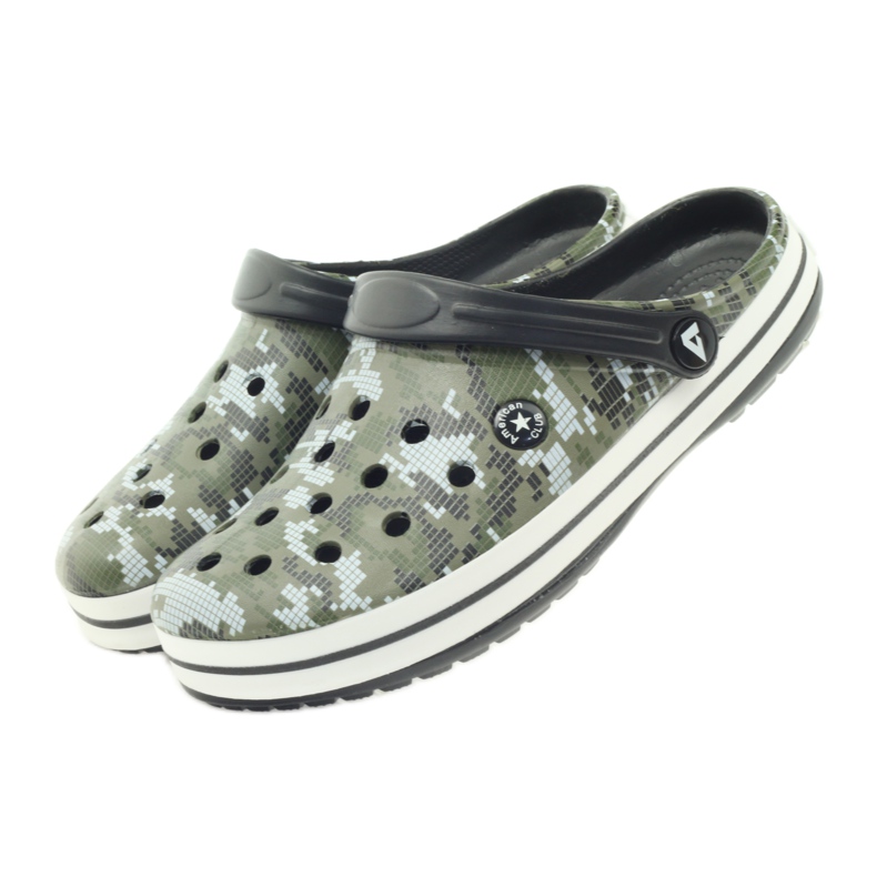 American Club Kroksy clogsy klapki sandały moro białe czarne zielone 4