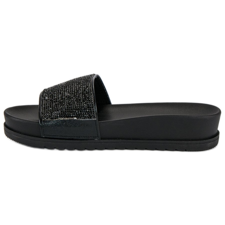 Stylowe czarne klapki 1