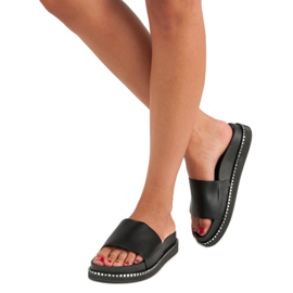 Bestelle Czarne klapki damskie 1