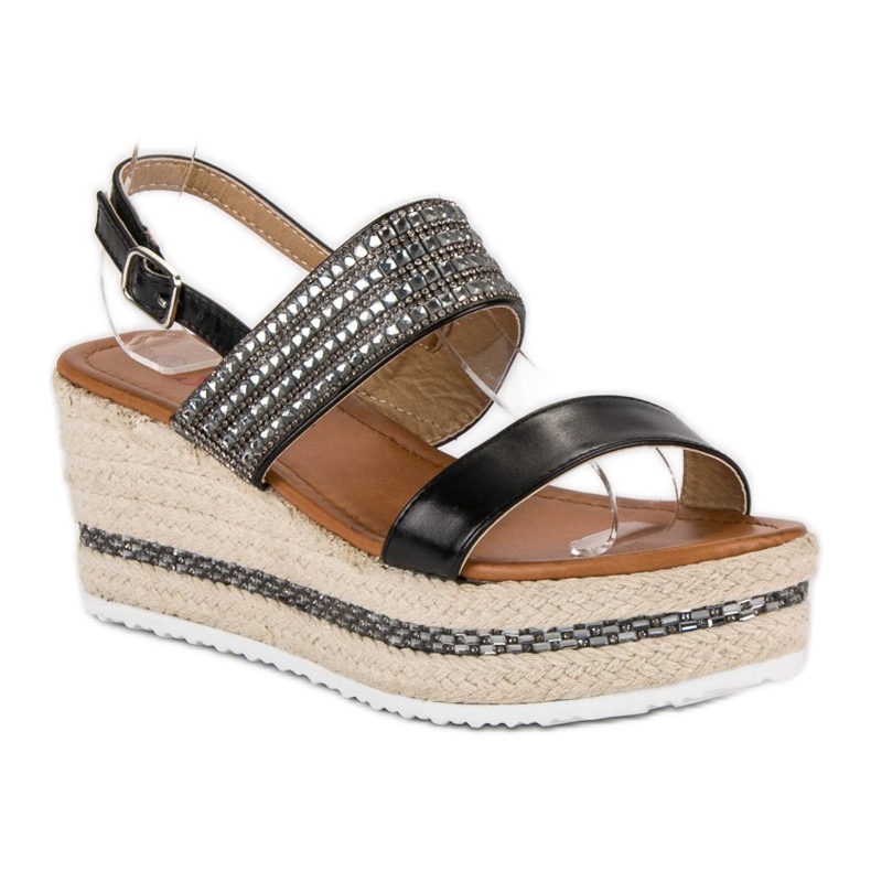 Seastar Espadryle na koturnie czarne 2