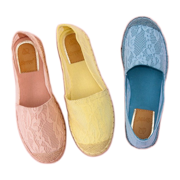 Seastar Żółte koronkowe espadryle 2