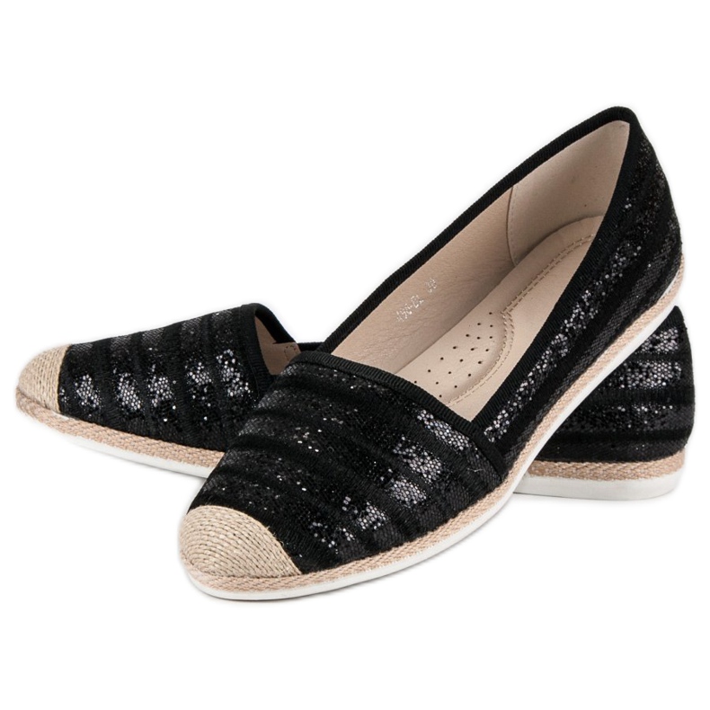Modne czarne espadryle 2